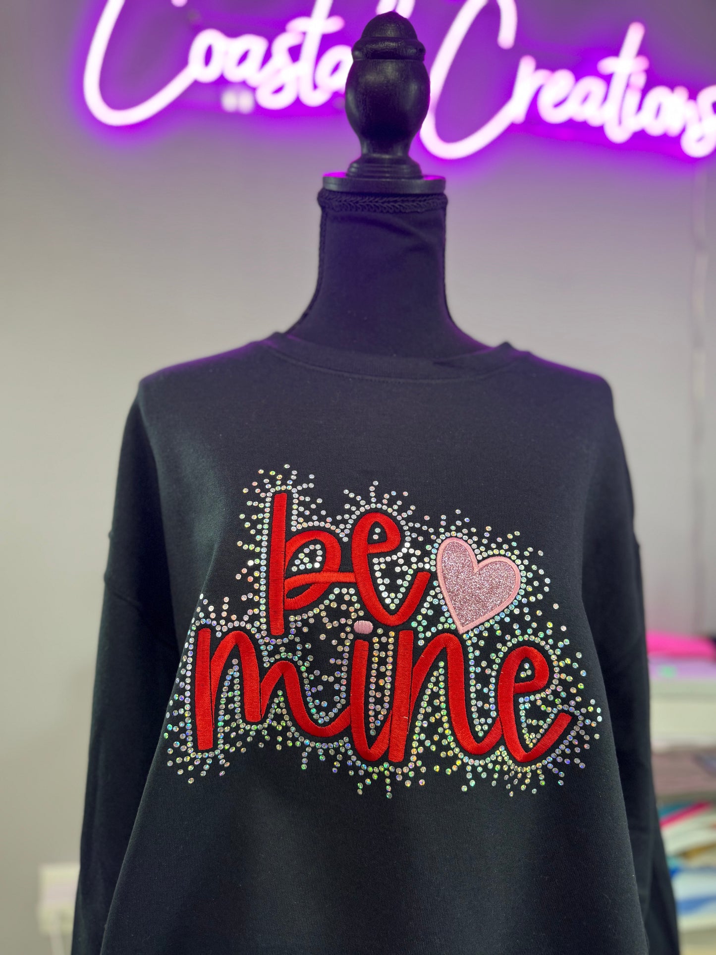 Be Mine (Embroidery, Glitter, Spangle) Sweater