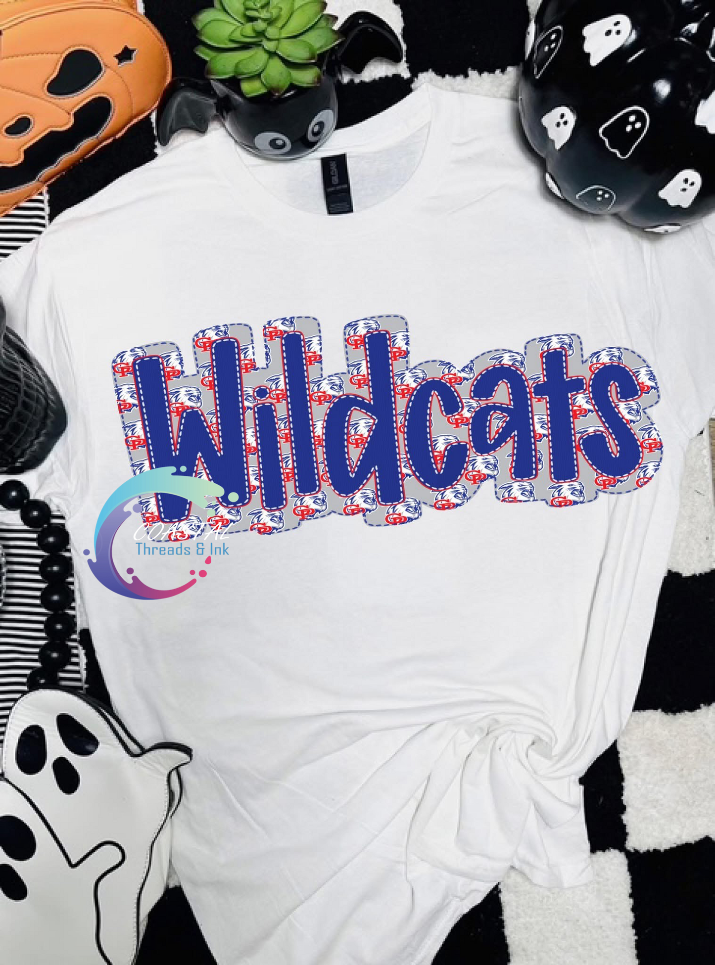 Grey/Blue Logo Wildcats