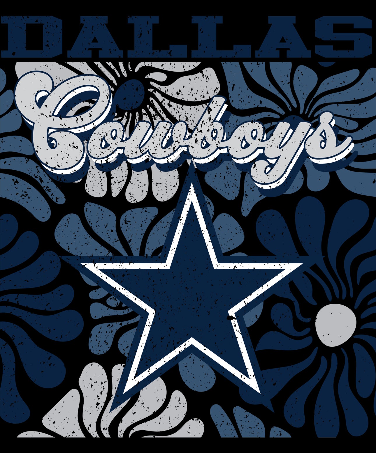 Cowboys Floral DTF