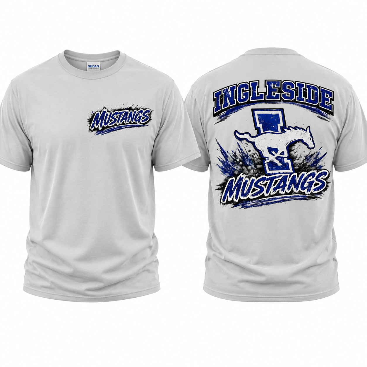 L Black Chrome Mustang & L Grey Mustang Splash