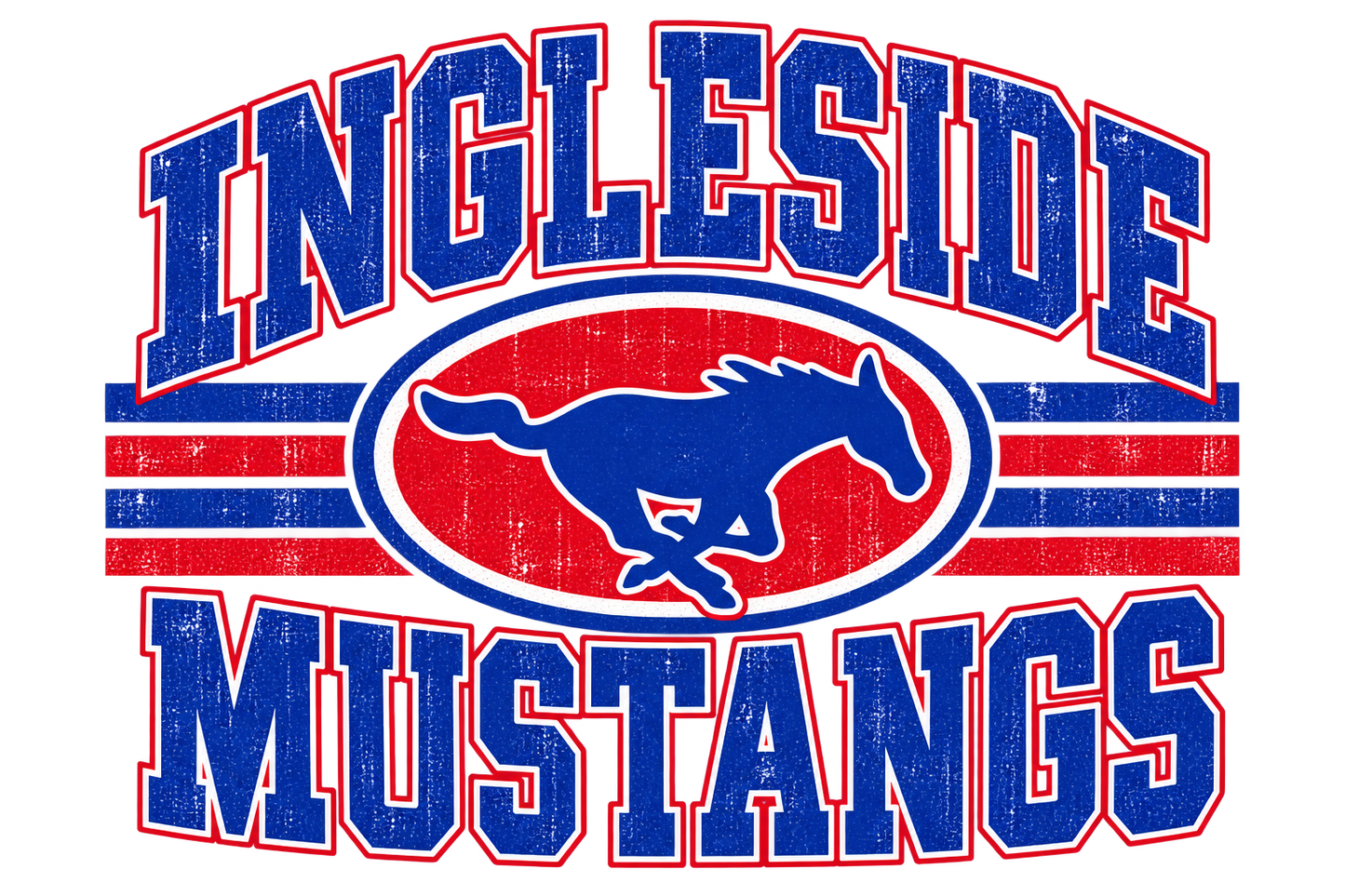 Red YL drifit Texas, Black YL Drifit Ingleside Mustangs
