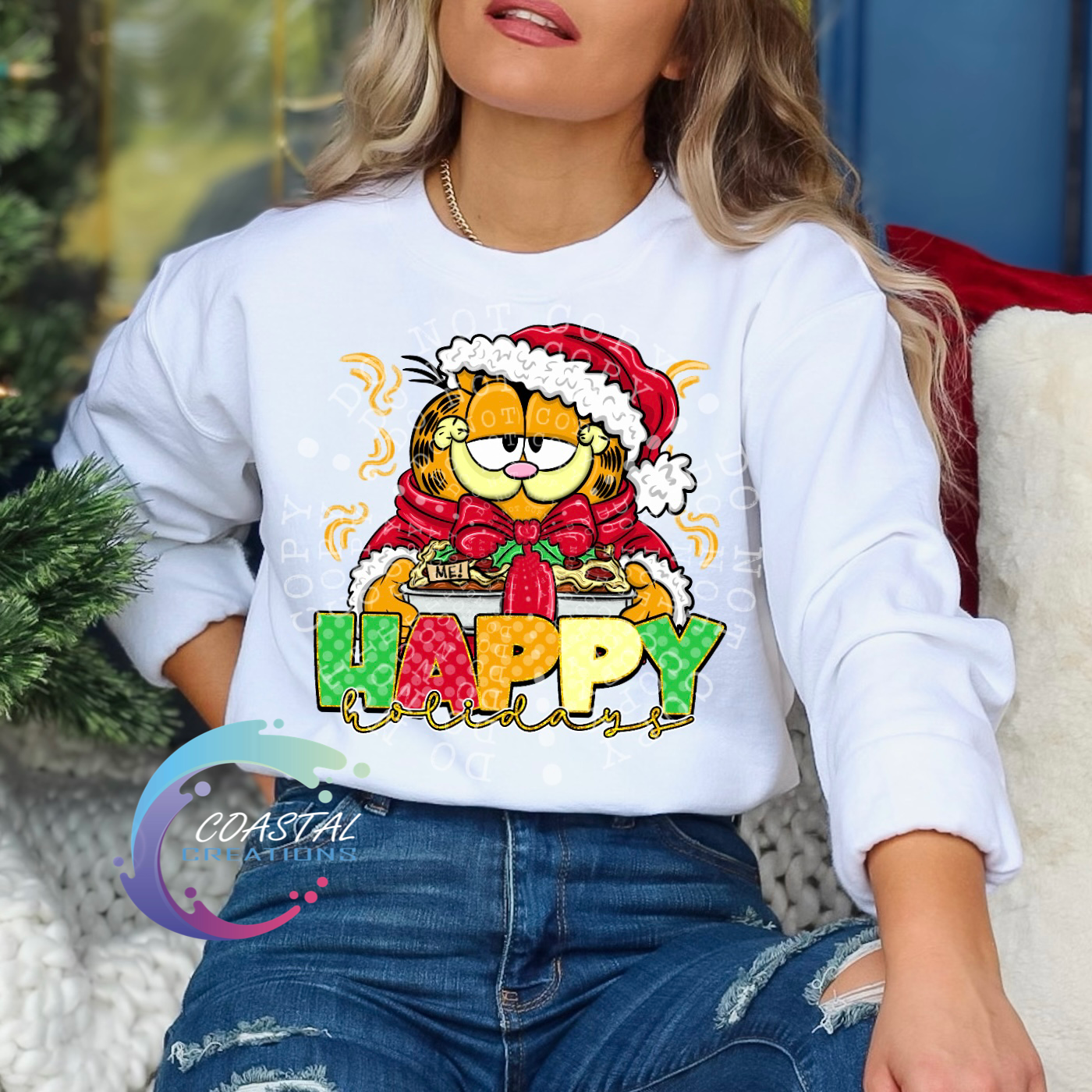 Garfield Happy Holidays DTF