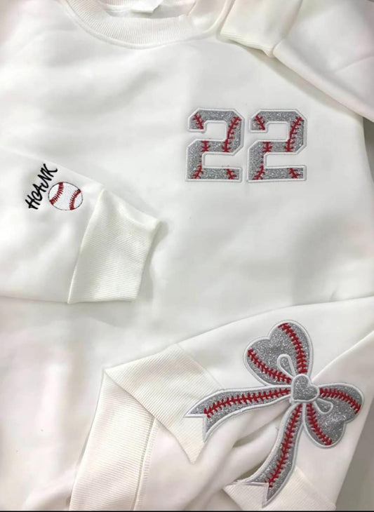 Baseball Number, Side bows and sleeve