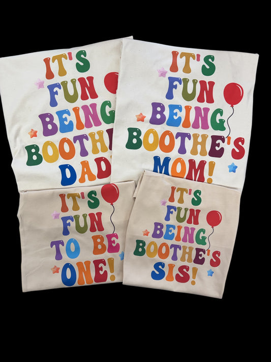 It’s Fun To Be…Family Birthday Tee’s (plus rush fee)