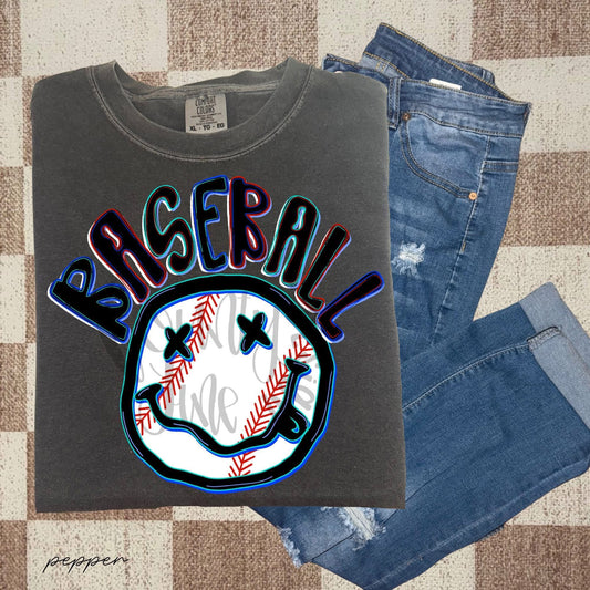 Baseball Neon Retro Tees
