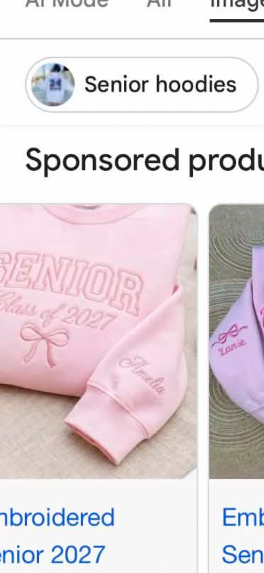 Senior sweater w/name