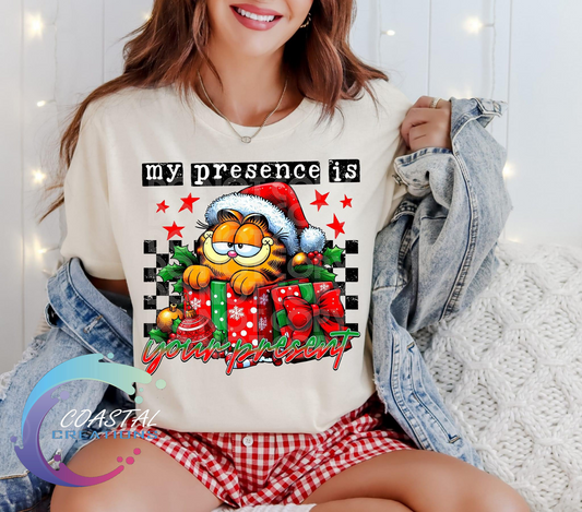 Garfield My Presence is Your Present DTF