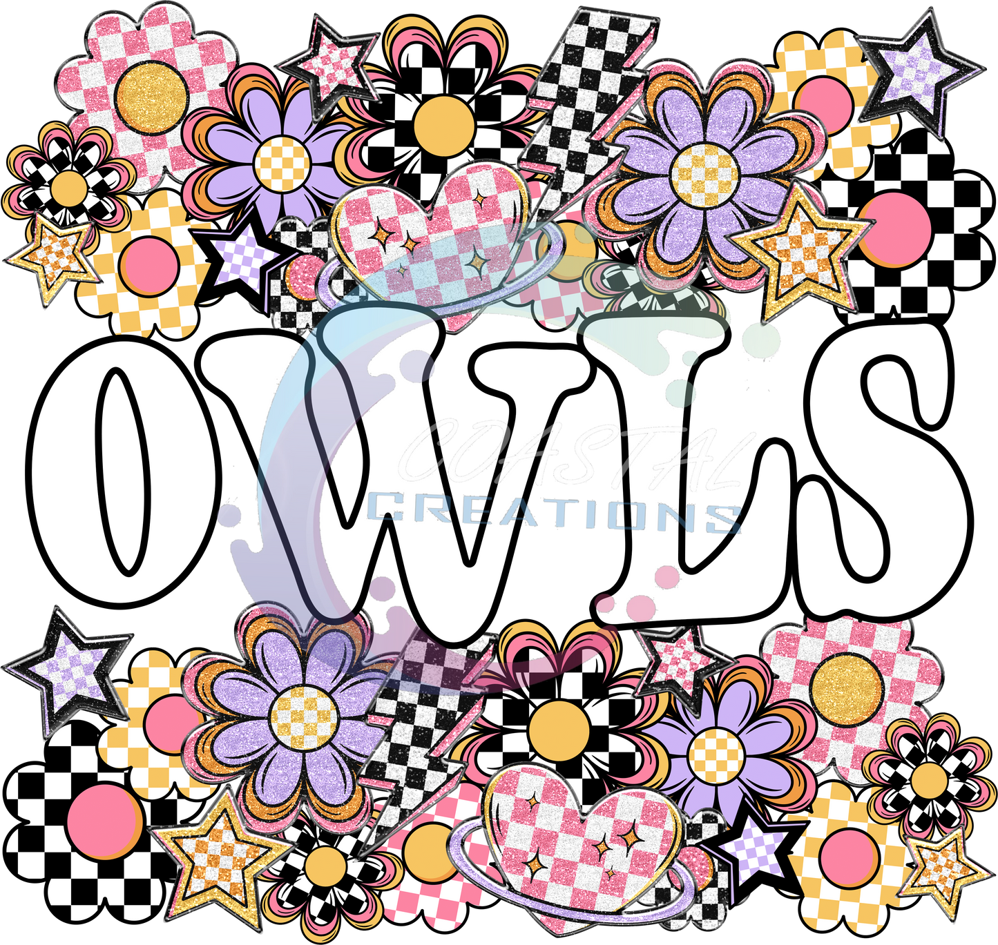 Owls Funky Flower Tee