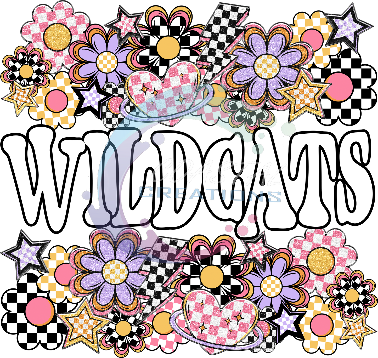 Wildcats Funky Flower Tee