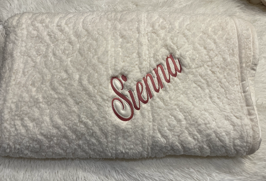 Custom Embroidered Blankets (Name Only)